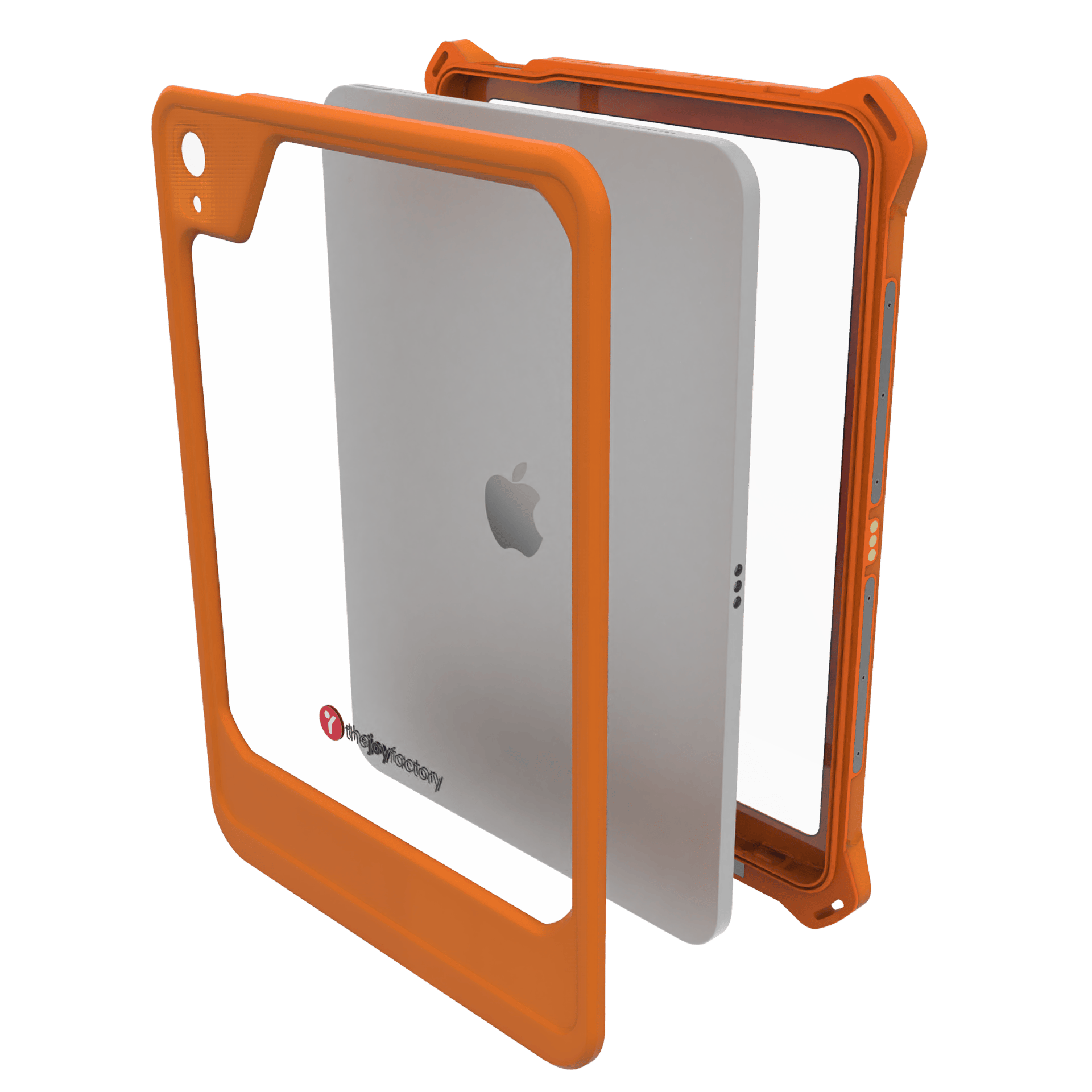 ultra-slim-military-grade-rugged-waterproof-case-ipad-11-inches-axtion-slim-back-explosion-angled-orange-cwa655-o
